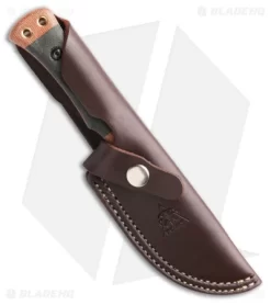 TOPS Knives Marble's Woodcraft Fixed Blade Knife Black Micarta (4.4" Bronze) -Knife Shop TOPS Knives Marbles Woodcraft Fixed Blade Knife Black Micarta Bronze BHQ 181148 KC sheath