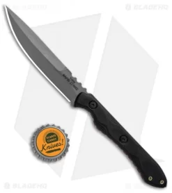 TOPS Knives Rapid Strike S/E Fixed Blade Knife Black G-10 (4.1" Black SW) -Knife Shop TOPS Knives Rapid Strike Black G 10 Black SW BHQ 95458 jr bottlecap