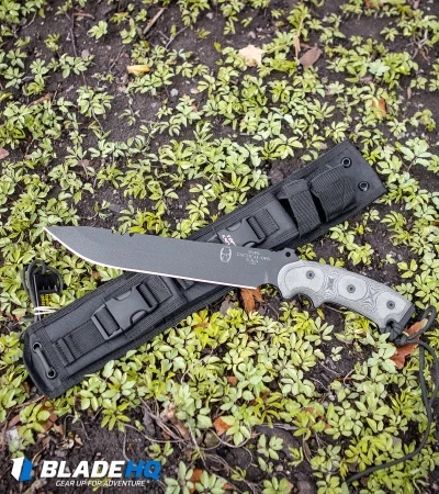 TOPS Knives Ron Hood Anaconda Black Micarta Fixed Blade Knife (9.5" Black) 3 TOPS Knives Ron Hood Anaconda Black Micarta Fixed Blade Knife (9.5" Black) - Image 3