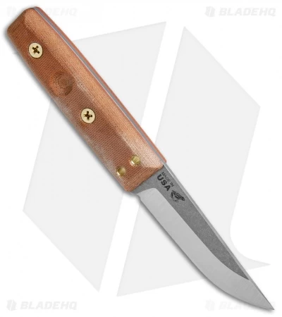 TOPS Knives Tanimboca Puukko Knife Tan Canvas Micarta (3.6" Satin) 2 TOPS Knives Tanimboca Puukko Knife Tan Canvas Micarta (3.6" Satin) - Image 2