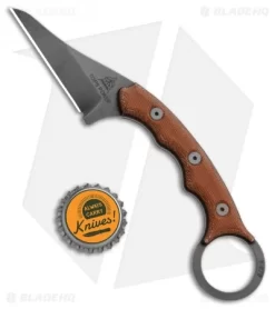 TOPS Knives Poker Fixed Blade Knife Micarta (2.5" Gray) -Knife Shop TOPS Poker Micarta Gray TPKR01 BHQ 103033 jr bottlecap