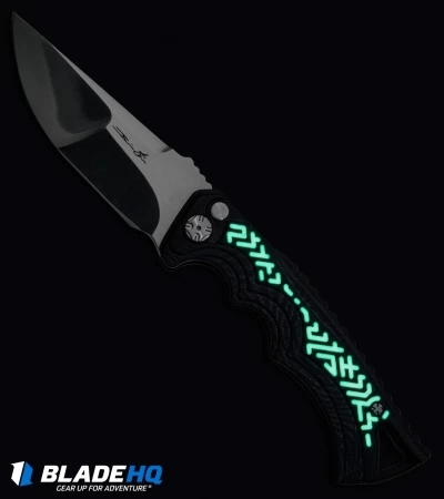 Brian Tighe Custom Tighe Fighter Drop Point Automatic Glow Pattern (3.9" Polish) 4 Brian Tighe Custom Tighe Fighter Drop Point Automatic Glow Pattern (3.9" Polish) - Image 4