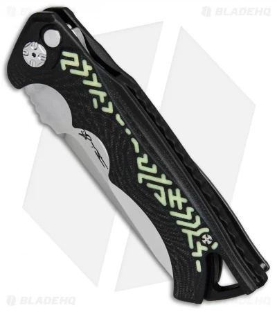 Brian Tighe Custom Tighe Fighter Drop Point Automatic Glow Pattern (3.9" Polish) 2 Brian Tighe Custom Tighe Fighter Drop Point Automatic Glow Pattern (3.9" Polish) - Image 2