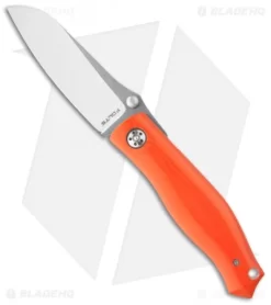 Alan Folts Custom Standard Utility Folder Orange G-10 Knife (3.375" Two-Tone)