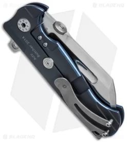 Andre De Villiers Mid-Tech Butcher Frame Lock Knife Blue Fade (3.75" Satin) AdV 5 Andre De Villiers Mid-Tech Butcher Frame Lock Knife Blue Fade (3.75" Satin) AdV -Knife Shop adv blue side