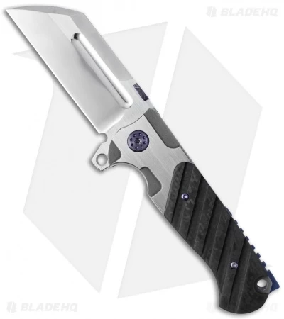 Andre De Villiers Custom Butcher V2 Flipper Carbon Fiber (3.75" Satin) AdV 1 Andre De Villiers Custom Butcher V2 Flipper Carbon Fiber (3.75" Satin) AdV