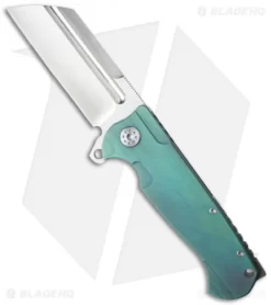 Andre De Villiers Mid-Tech Butcher Frame Lock Knife Green (3.75" Satin) AdV