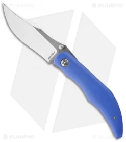 Alan Folts Custom Standard Sultan Folder Blue G-10 Knife (3.75" Two-Tone)