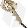 Alan Folts Custom Titanium Minimalist Drop Point Neck Knife W/ Tan G10 Handle