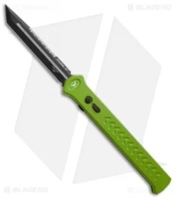 Paragon Estiletto Tanto Green OTF Auto Knife (5.25" Black Plain)