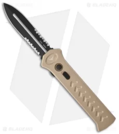Paragon PARA-XD OTF Automatic Knife Tan Aluminum (3.5" Black Serr) 2X