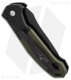 Bear OPS Mini Bold Action V Tanto Auto Knife Black/Green G-10 (3.25" Black) -Knife Shop bear ops bold action IV tanto black green G10 black BHQ 51396 er side