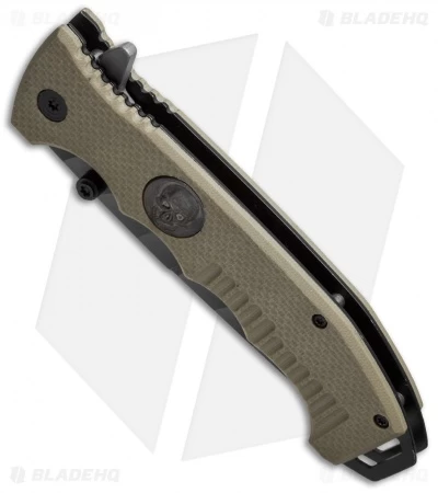 Boker Magnum Shades Of Gray Liner Lock Knife Tan G-10 (3.75" Serr) 01SC648N 2 Boker Magnum Shades Of Gray Liner Lock Knife Tan G-10 (3.75" Serr) 01SC648N - Image 2