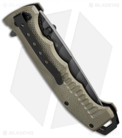 Boker Magnum Shades Of Gray Liner Lock Knife Tan G-10 (3.75" Serr) 01SC648N 3 Boker Magnum Shades Of Gray Liner Lock Knife Tan G-10 (3.75" Serr) 01SC648N - Image 3