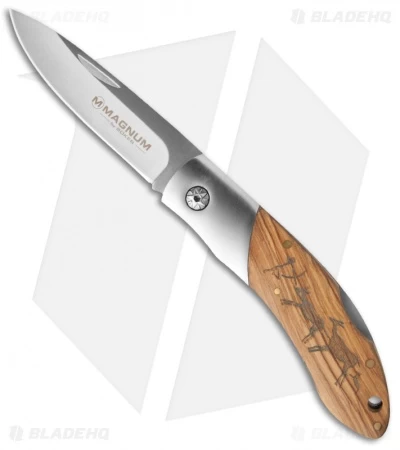 Boker Magnum Caveman Lockback Knife (3.23" Satin) 01RY818 1 Boker Magnum Caveman Lockback Knife (3.23" Satin) 01RY818
