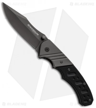 Boker Magnum Folding Bowie Liner Lock Knife (3.35" Gray) 01SC017 1 Boker Magnum Folding Bowie Liner Lock Knife (3.35" Gray) 01SC017
