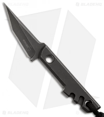 Boker Plus Mini Slik Tanto Fixed Blade Knife Amsler (2" Gray) 02BO230 1 Boker Plus Mini Slik Tanto Fixed Blade Knife Amsler (2" Gray) 02BO230