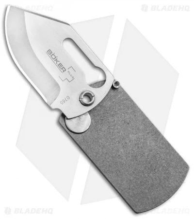 Boker Plus Kubasek KTK Dog Tag Knife Titanium (1.75" Satin) 1 Boker Plus Kubasek KTK Dog Tag Knife Titanium (1.75" Satin)