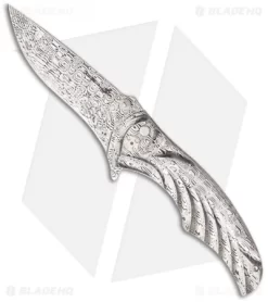 Brian Tighe Custom Tighe Coon Knife Damasteel Folder (3.75" Fluted)