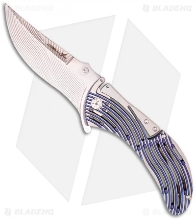 Brian Tighe Custom Large Tighe Rod Knife Titanium Folder (4" Satin) 1 Brian Tighe Custom Large Tighe Rod Knife Titanium Folder (4" Satin)