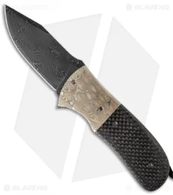 Burr Oak Knives First Responder Flipper #3 Knife LSCF/Mokume (3.5" Damascus)