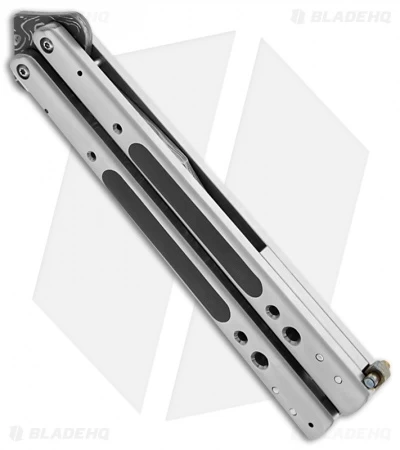 Chuck Gedraitis Knives Balisong #112 Titanium Butterfly Knife (4.25" Damascus) 2 Chuck Gedraitis Knives Balisong #112 Titanium Butterfly Knife (4.25" Damascus) - Image 2