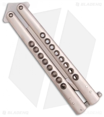 Chuck Gedraitis Knives Balisong #84 Titanium Butterfly Knife (4" Satin) 2 Chuck Gedraitis Knives Balisong #84 Titanium Butterfly Knife (4" Satin) - Image 2