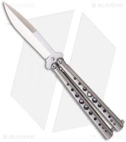 Chuck Gedraitis Knives Balisong #43 Titanium Butterfly Knife (4" Satin)