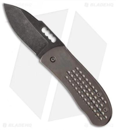 Chuck Gedraitis Small Snubnose Knife Dimpled Titanium Folder (2.125" Acid Wash) 1 Chuck Gedraitis Small Snubnose Knife Dimpled Titanium Folder (2.125" Acid Wash)