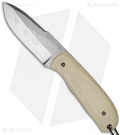 Chuck Gedraitis Snubnose Fixed Blade Knife W/ Tan G-10 (3.06" Hamon)