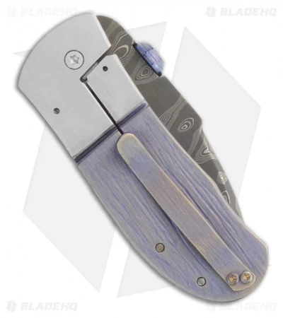 Chuck Gedraitis Small Snubnose Knife Titanium Folder (2.125" Damascus) 2 Chuck Gedraitis Small Snubnose Knife Titanium Folder (2.125" Damascus) - Image 2