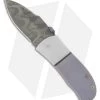 Chuck Gedraitis Small Snubnose Knife Titanium Folder (2.125" Damascus)