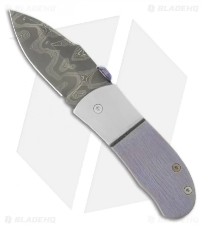Chuck Gedraitis Small Snubnose Knife Titanium Folder (2.125" Damascus) 1 Chuck Gedraitis Small Snubnose Knife Titanium Folder (2.125" Damascus)