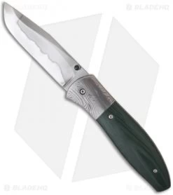 Chuck Gedraitis Modified Tanto Folder Knife W/ Green G10 (3.25" Hamon)
