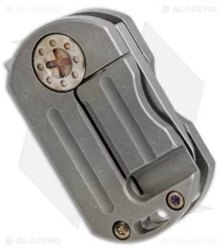 Curtiss Custom ODT Frame Lock Knife Titanium W/ Bronze Hardware (1" Stonewash) -Knife Shop curtiss knives ODT ti bronze hardware sw BHQ 49817 er side