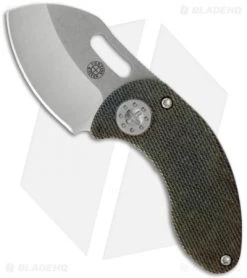 Curtiss Custom Knives Nano Folder Anodized Knurled Titanium Knife (1.8" Plain)