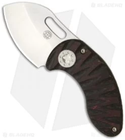 Curtiss Custom Knives Nano Framelock Folder Knife Black/Red G10 (1.75" Plain)