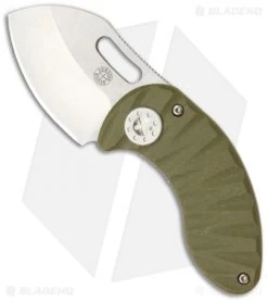 Curtiss Custom Knives Nano Framelock Folder Knife W/ Green G10 (1.75" Plain)