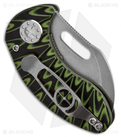 Curtiss Knives Nano Linerlock Folder Knife Black/Lime G10 Scales (1.875" Plain) 2 Curtiss Knives Nano Linerlock Folder Knife Black/Lime G10 Scales (1.875" Plain) - Image 2