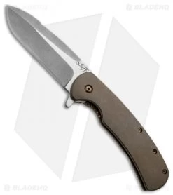 Doc Shiffer Custom Designated Marksman Knife Titanium Flipper (3.5" Plain)