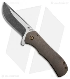 Doc Shiffer Custom Recon Knife Double Anodized Titanium Flipper (3" Acid Washed)