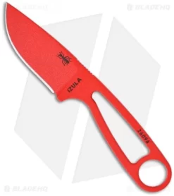 ESEE Izula Knife Fire Ant Red Survival Neck Knife W/ Kit