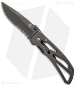 Gerber Powerframe Clip Point Frame Lock Knife (3" Gray Serr) 22-41964