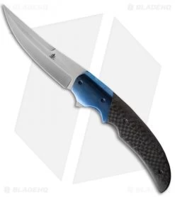 Jason Clark Persian Flipper Knife Carbon Fiber/Titanium (3.75" Satin)