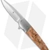 Jason Clark Custom Standard Flipper Knife Maple Burl (3.625" Satin)