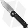 Microtech LUDT Automatic Knife Black (3.4" Stonewash Serr) 135-11