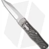 Microtech OSS Cobra Bowie Knife Auto Carbon Fiber (3.75" Stonewash Plain) 137-10