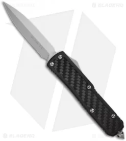 Microtech Daytona D/A OTF D/E Knife W/ Carbon Fiber (3.25" Bead Plain) 126-7