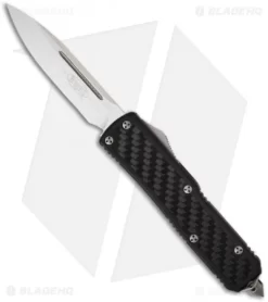 Microtech Daytona D/A OTF Knife W/ Carbon Fiber (3.25" Satin Plain) 146-4