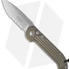 Microtech LUDT Automatic Knife Tan (3.4" Stonewash Serr) 135-11TA